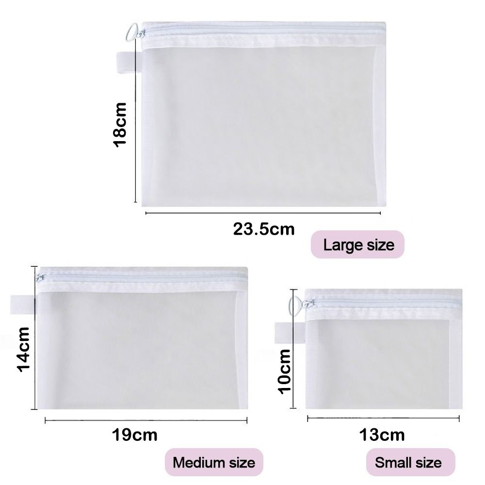 Transparent Black Mesh Makeup Case Organizer Storage Pouch Casual Zipper Toiletry Wash Bags Make Up Women Travel Cosmetic Bag