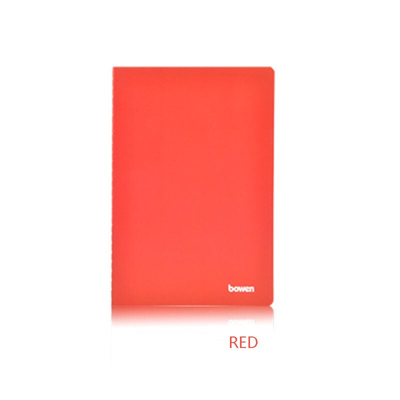 1 PC Candy Color Diary School Student Homework Notebook A5&A4 60 pages 80 GSM lined paper, Thick paper hardcover Stationary: Red / 21x14cm