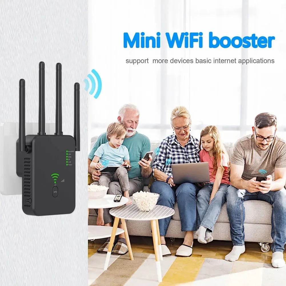 1200m wireless wifi repeater wifi extender long range wi-fi signal repeater dual-band 2,4g 5,8g high gain amplifier wps router