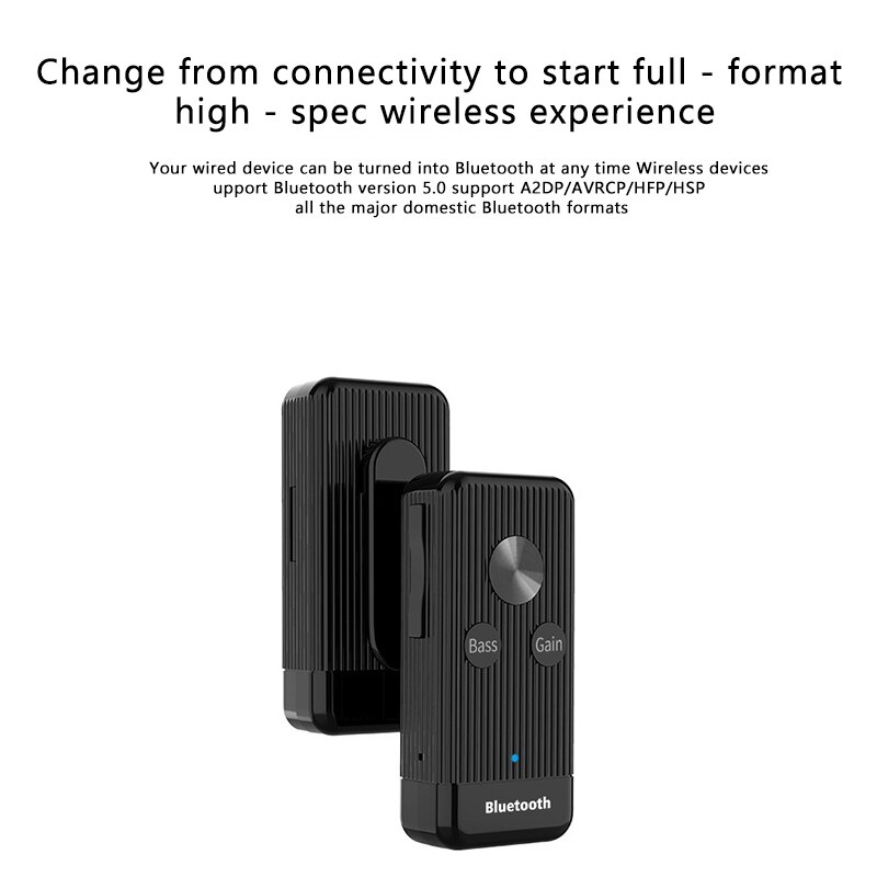 Bluetooth Audio Receiver Bluetooth Adapter, Tf Hifi Aux 3.5 Jack Bass Gain Ruisonderdrukking Auto Bluetooth Ontvanger