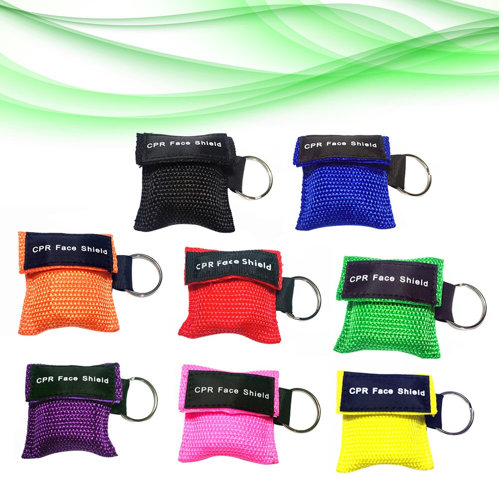 8 Uds CPR Mask desechable viaje práctico reanimación máscara llavero