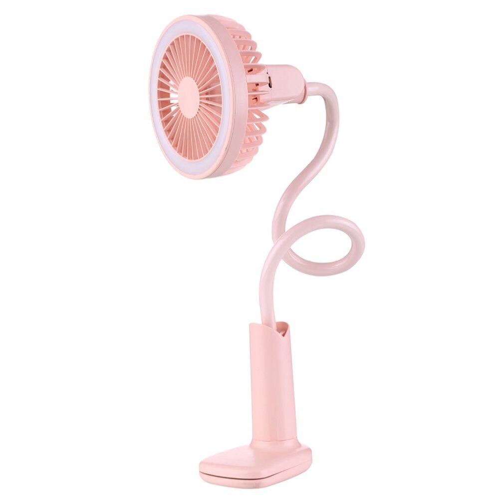 Portable USB Fan flexible with LED light Adjustable Cooler Mini Fan Handy Small Desktop USB Cooling Fan