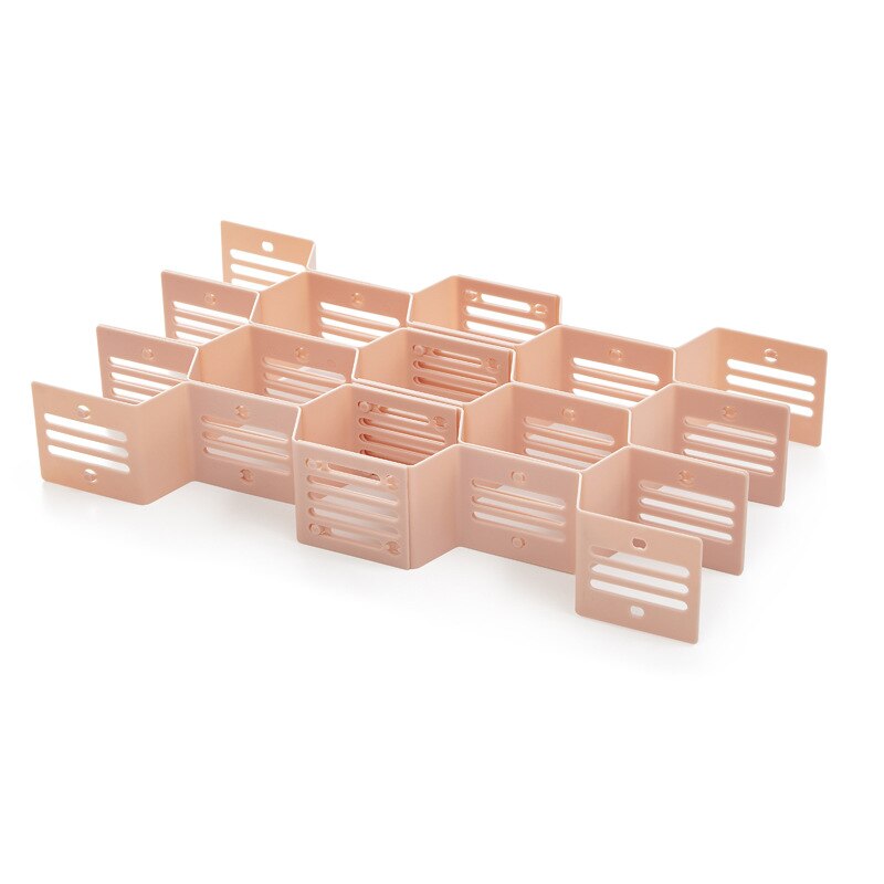 Armoire de rangement en nid d'abeille | Nouveauté, meuble de rangement en nid d'abeille de 12 carreaux chaussettes, diviseur de tiroir en plastique, placard organisateur de rangement à la maison: Rose