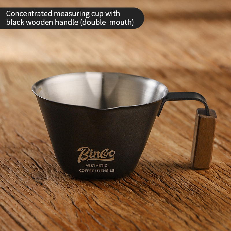 Taza medidora de café expreso con mango de escala, taza medidora de café de acero inoxidable, accesorio medidor de cocina para el hogar: Verde claro