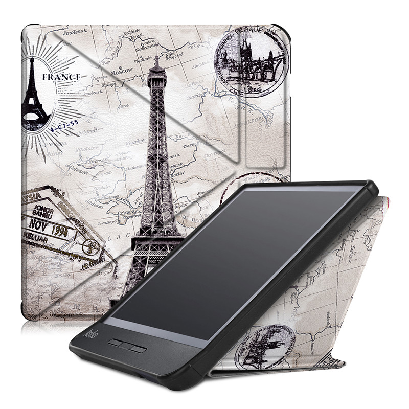 Case For Kobo Libra H2O Release 7Inch Kobo libra h20 Ereader protective funda Cover Smart stand Kobo Libra H2O Origami Case: tie ta