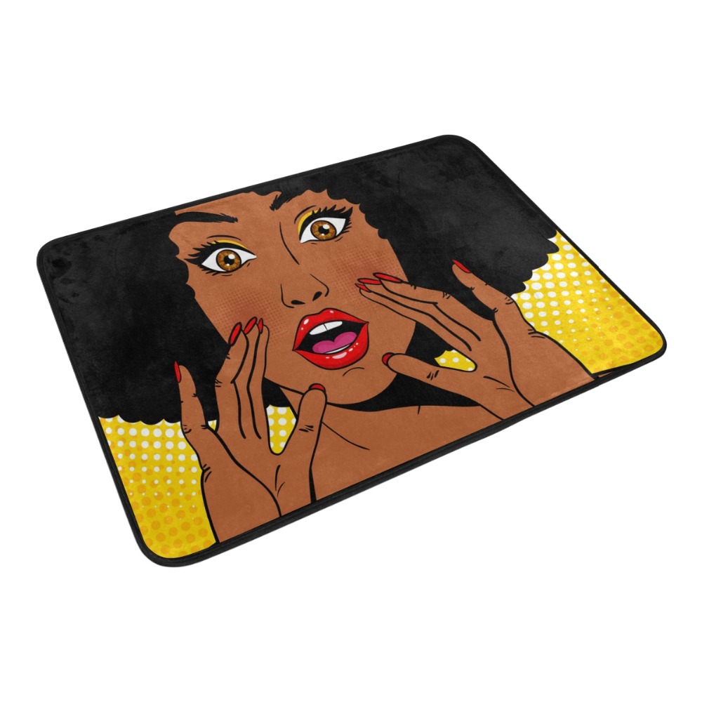 Pop Art visage Sexy surpris femme africaine zone tapis de sol enfants enfants jouer solide maison décorateur paillasson tapis antidérapant tapis