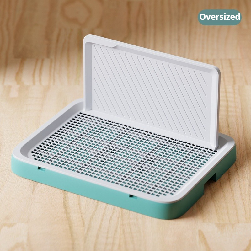 Large Indoor Dog Toilet High Walls Pet Potty Training Dog Urinal Toilet Anti Stepping Puppy Litter Box with Grid Pets Supplies: light yellow