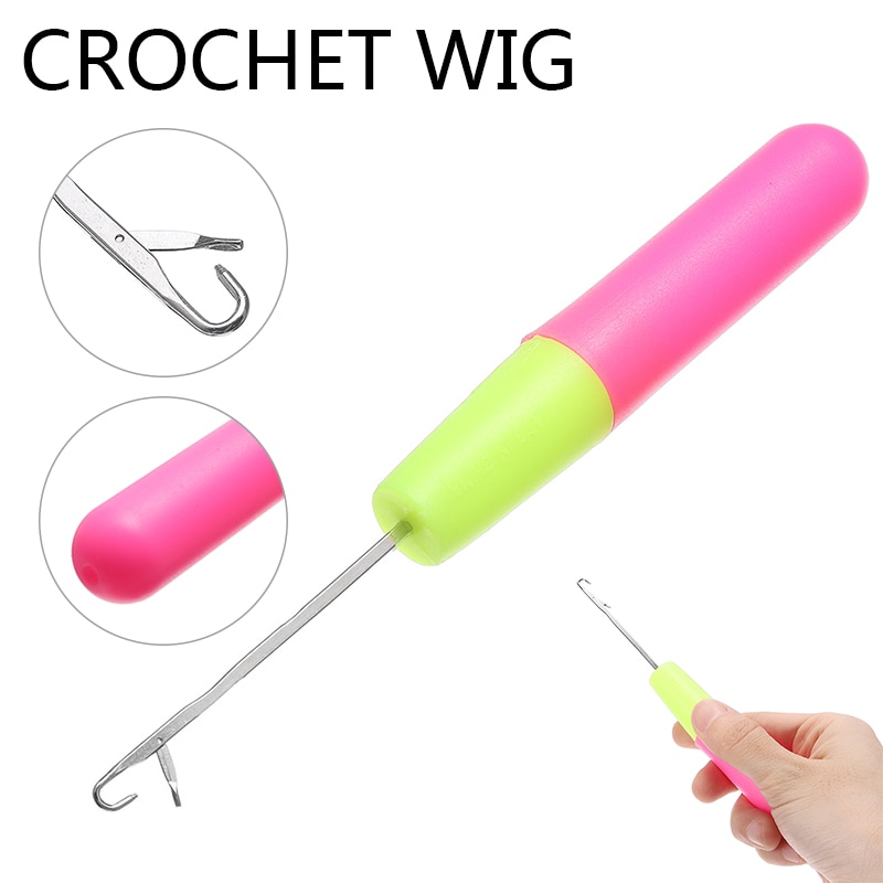Hair Wig Crochet Latch Hook Skill Needle For DIY Hand Hair Micro Braid Needle Dread Lock Multifunctional Knitting Tool