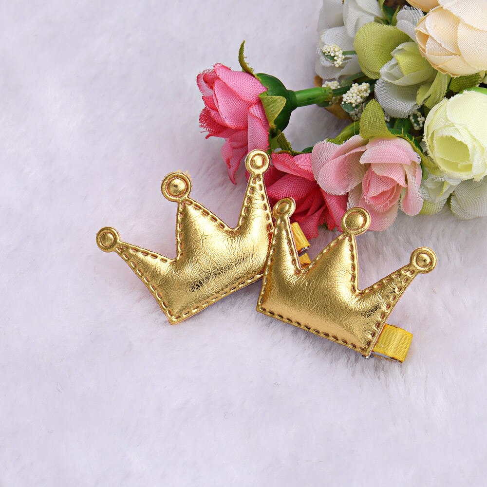 2pcs Hair Clips Girls Christmas Party Princess Leather Hair Style Buckle Baby Hair Accessories Шапка Детская diadema bebe