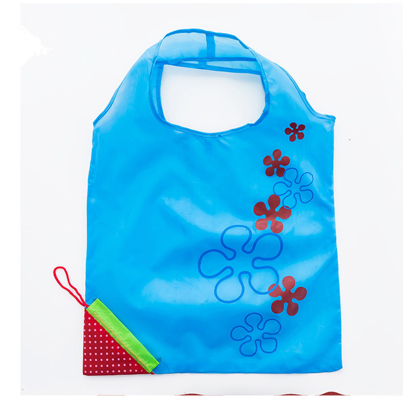 1 Pc Strawberry Folding Herbruikbare Opbergtas Recycling Gebruik Boodschappentas Home Organisatie En Opslag: Blue