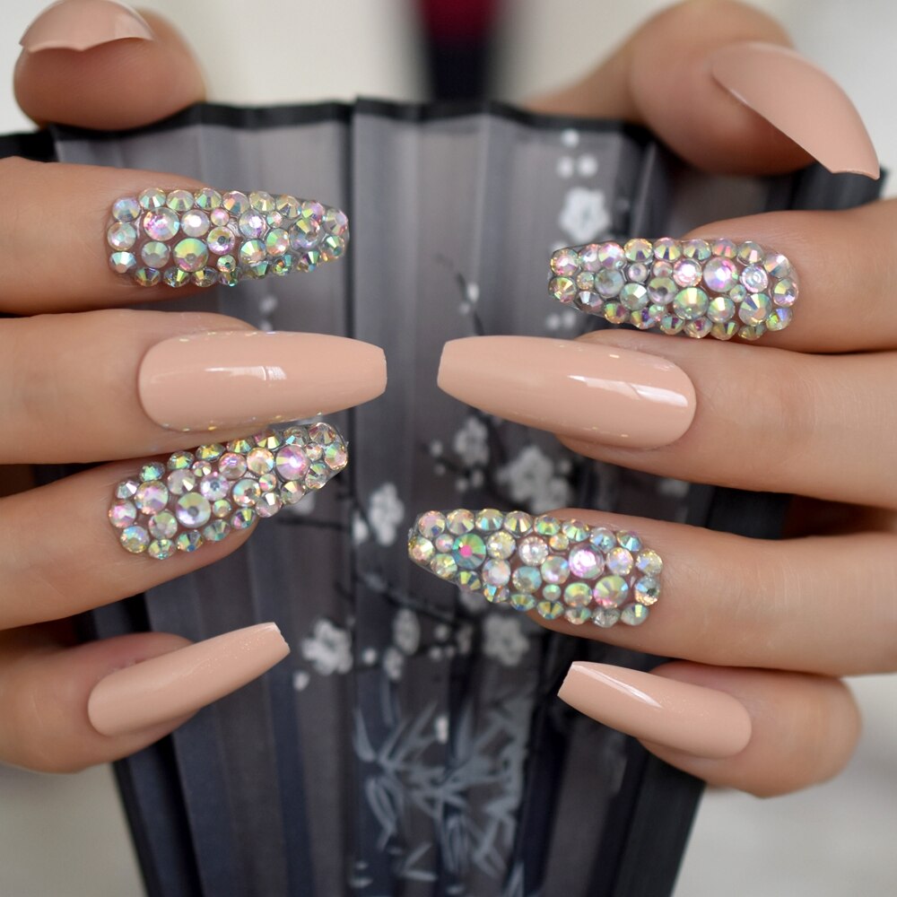 Faux Ongles en marbre, pré-conçus, pré-conçus, Ongles de luxe Extra longs en forme de cercueil, accessoires de décoration pour fêtes et mariage: L5594