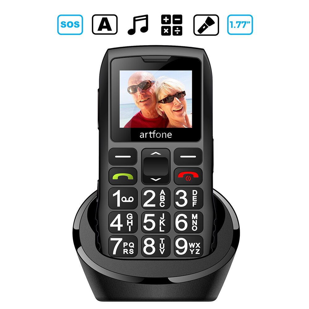 Artfone C1 Big Button Mobile Phone for Elderly, Unlocked Senior Mobile Phone With SOS Emergency