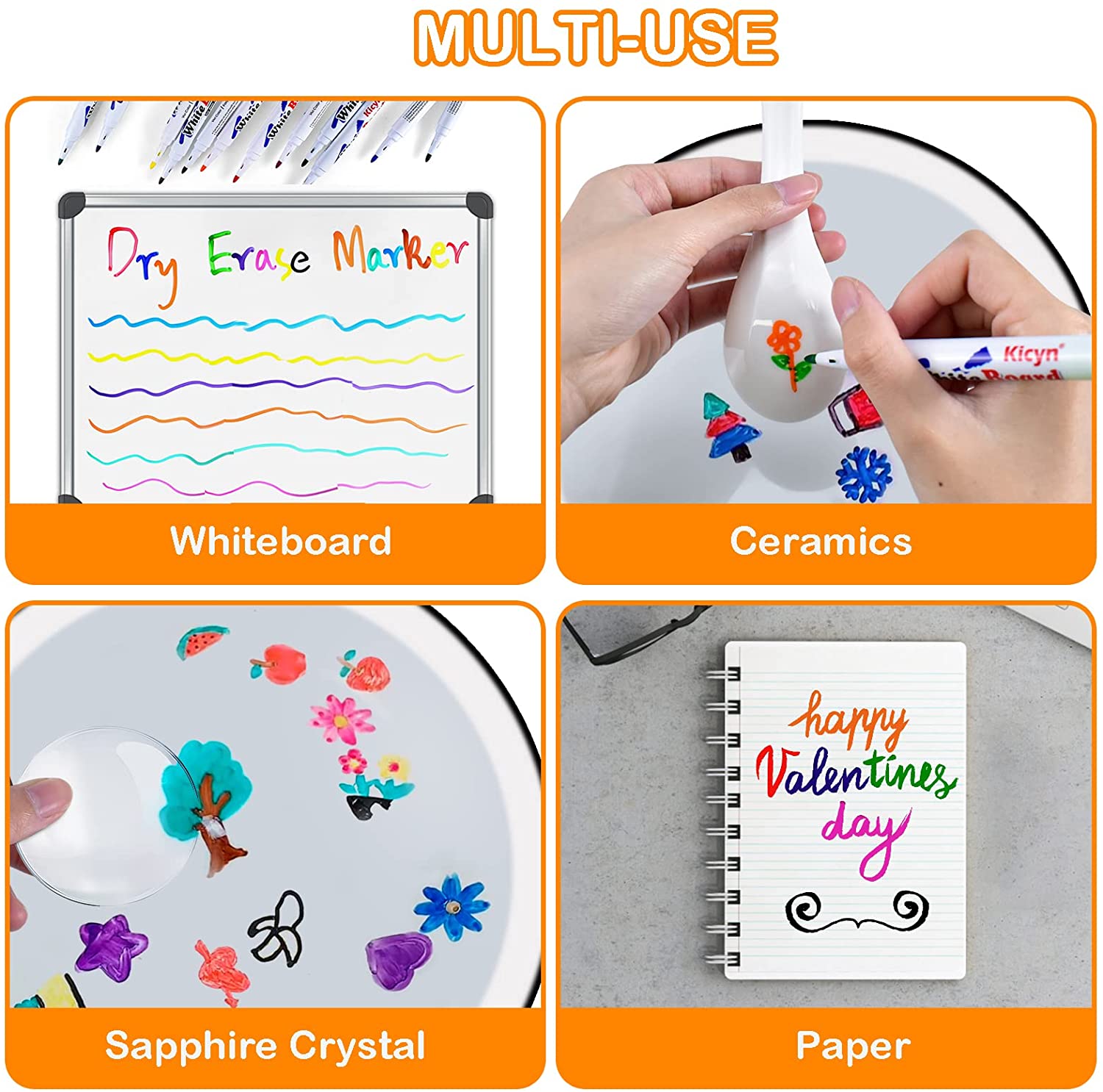 8Pcs Floating Marker Pen Drawing Toys Whiteboard Pen Erasable Magic Tricks Floating Marker Pen Can Float Water