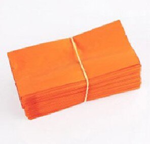 Sachet de thé en papier d'aluminium, sachets d'emballage thermoscellés sous vide sachets d'aluminium Mylar pour aliments café thé 200 unités/lot: Orange