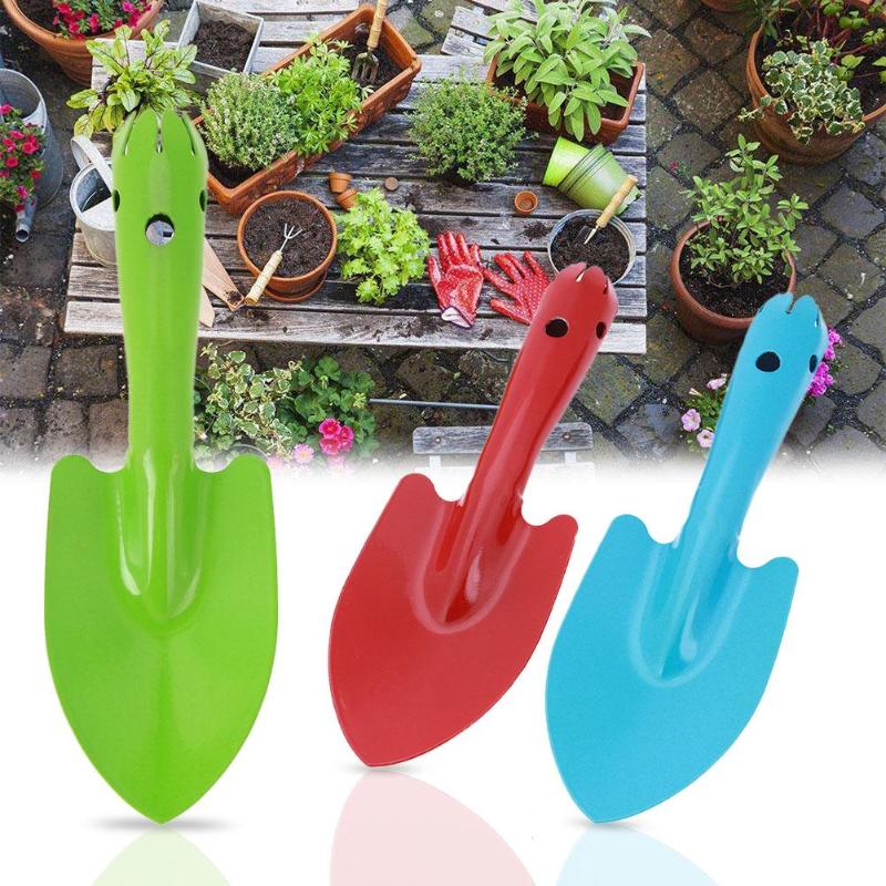 Mini metalen tuinschep, handschep voor het planten van bloemen en aarde, kinderspade