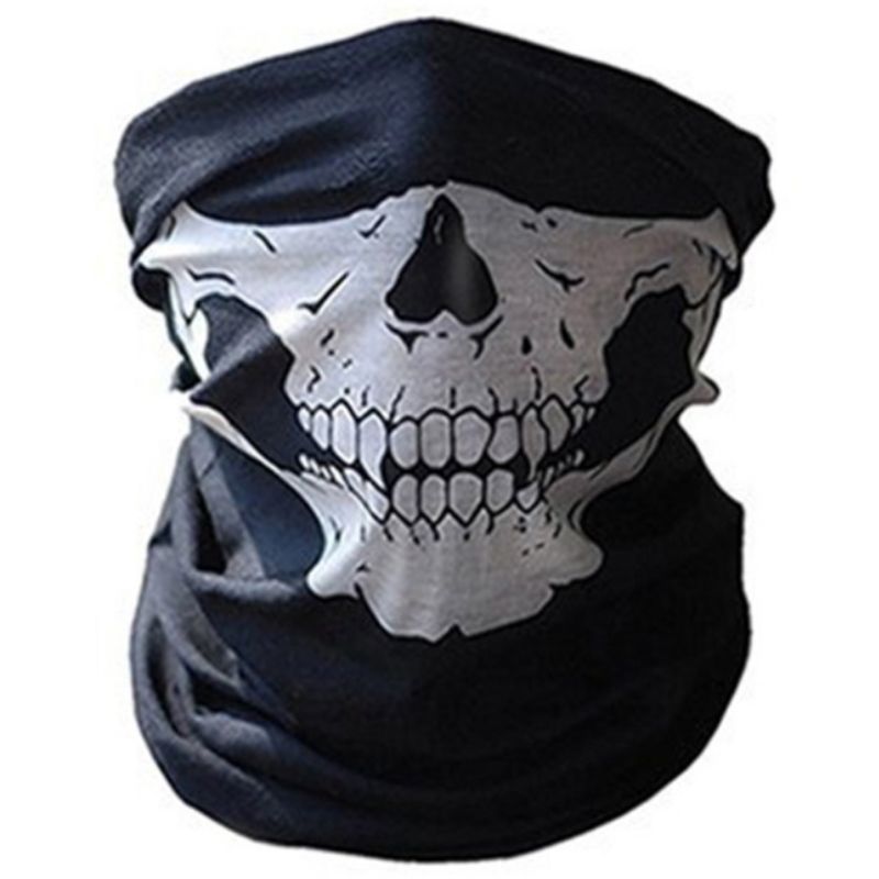 Männer unisex nahtlose multifunktions magie schal Grusel schädel Skelett drucken reiten winddicht rohr Turban Turban schal: A