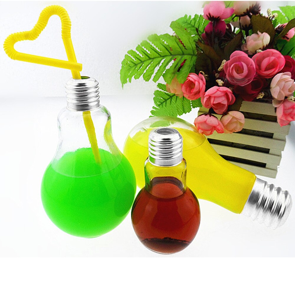 Light Bulb Shaped Glass Bottle Novelty Drinking Glasses Party Favors for Drinks Beers Cocktails