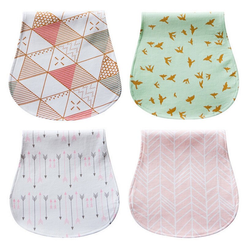 4 Stks/partij Verpleging burp Katoenen Baby Schort Voor Feeding Bandana Sjaal Baby Speeksel Handdoek slabbers voor jongens Meisjes Bandana slabbetjes