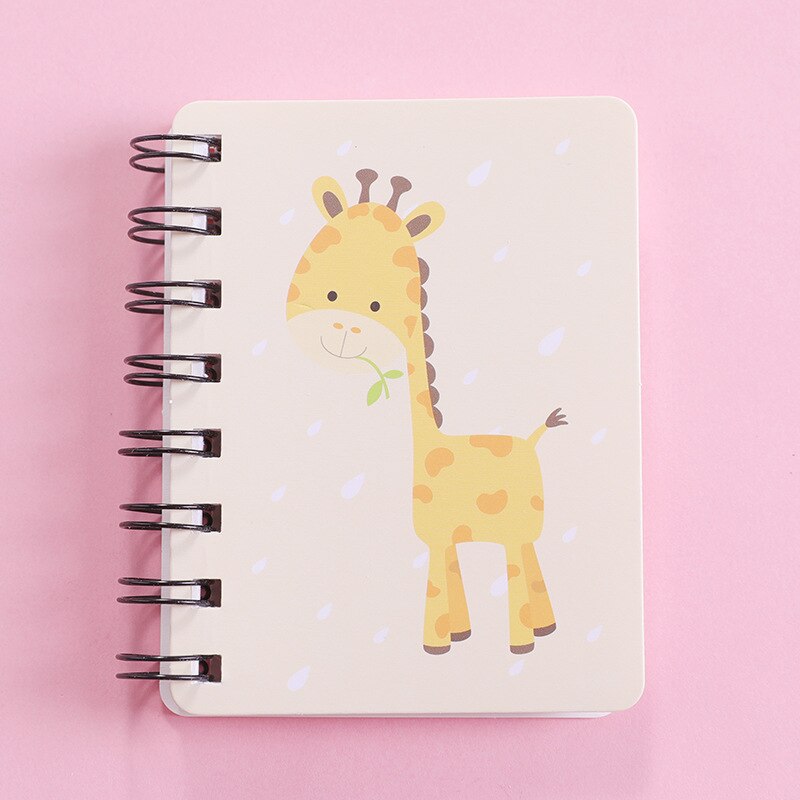 Kawaii Cat Binder Spiral Notebook A7 Cute Dinosaur Writing Pads Pocket Books For Kids Korean Stationery School Supplies: 4