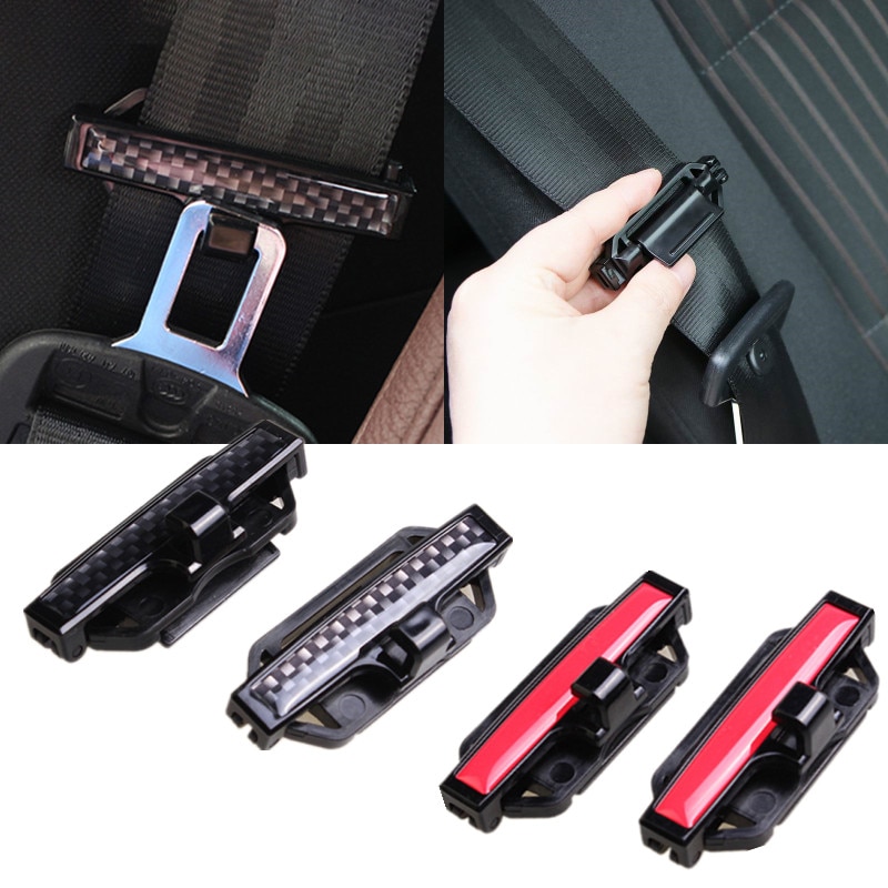 2 stk plastik bil sikkerhedssele stop afstand grænse clips auto universal holder sele stop clips til biltilbehør
