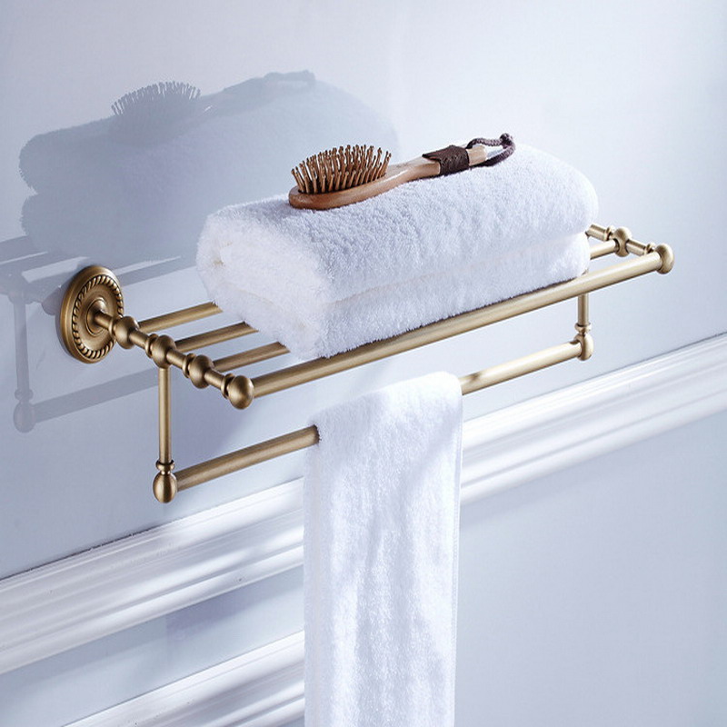 Juego de accesorios de baño de latón antiguo, toallero, soporte de papel higiénico, cepillo de baño, jabonera de Ducha