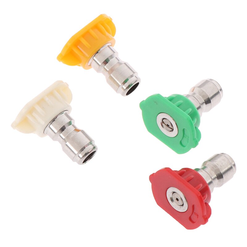 1/4" Stainless Steel 4000 Psi Quick Connect High Pressure Spray Tip 0 15 25 40 65 Degree Nozzle 4.0 Orifice Size