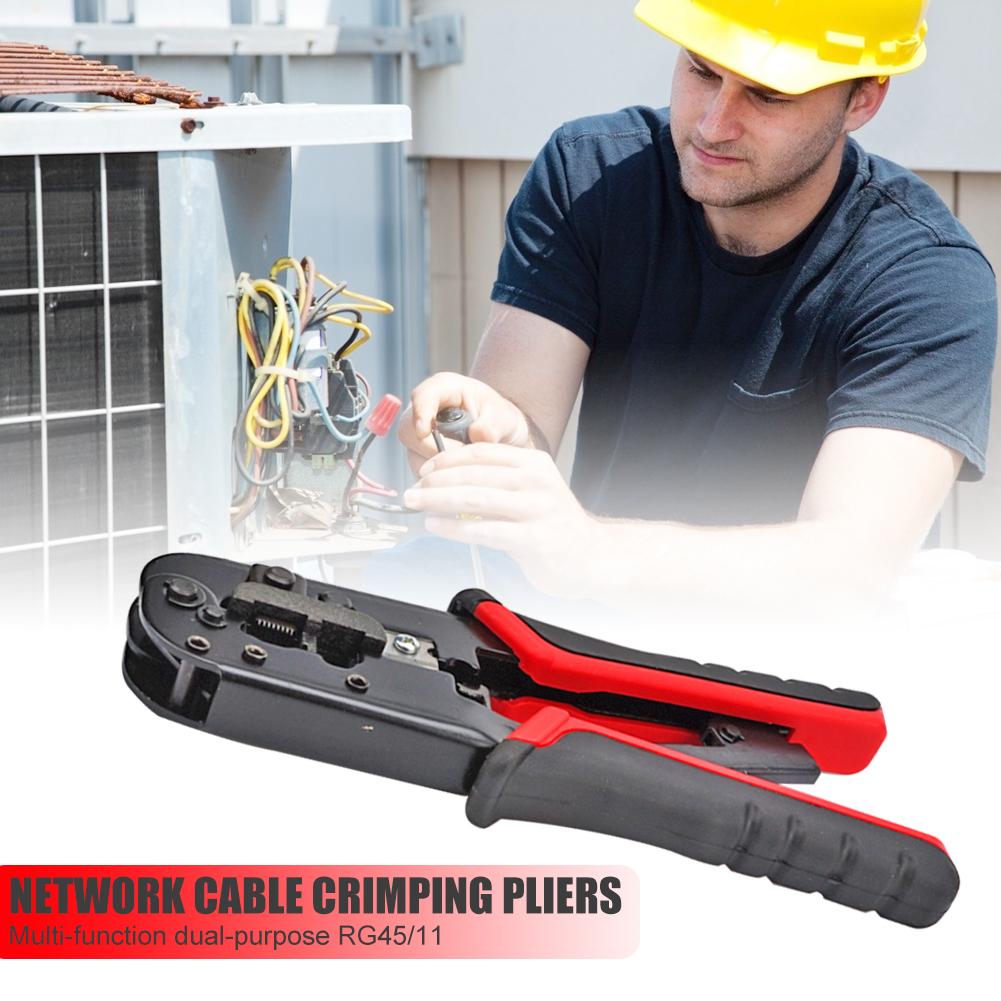 Crimping Pliers Multi-functional UTP/STP Round Twisted Pair Stripping Cutter Cable Wire Stripper Electrician Hand Terminal Tools