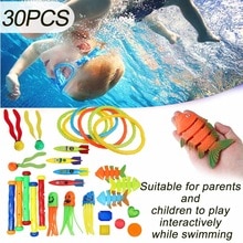 30Pcs Sommer Spielen Schwimmen Pool Werfen Tauchen Spielzeug Unterwasser Ringe Tauchen Kreis Set Multicolor Spiel Strand Spielzeug