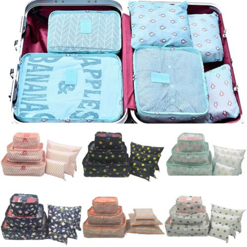 6 Stuks Draagbare Reizen Opbergtas Kleding Verpakking Cube Bagage Organizer Set