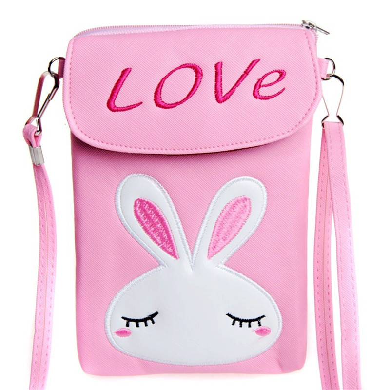 PU Cute Bao Bao Girls Cartoon Leather Shoulder Bag Female Purse Mini Crossbody Bags For Women Girl 18.5*12.5CM