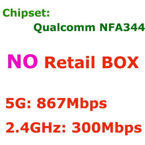Wtxup qualcomm atheros nfa 344 802.11ac 1200 mbps pci express pöytäkoneen wifi-sovitin langaton pci express -sovitin bluetooth 4.1:lla: Nfa 344 no laatikko
