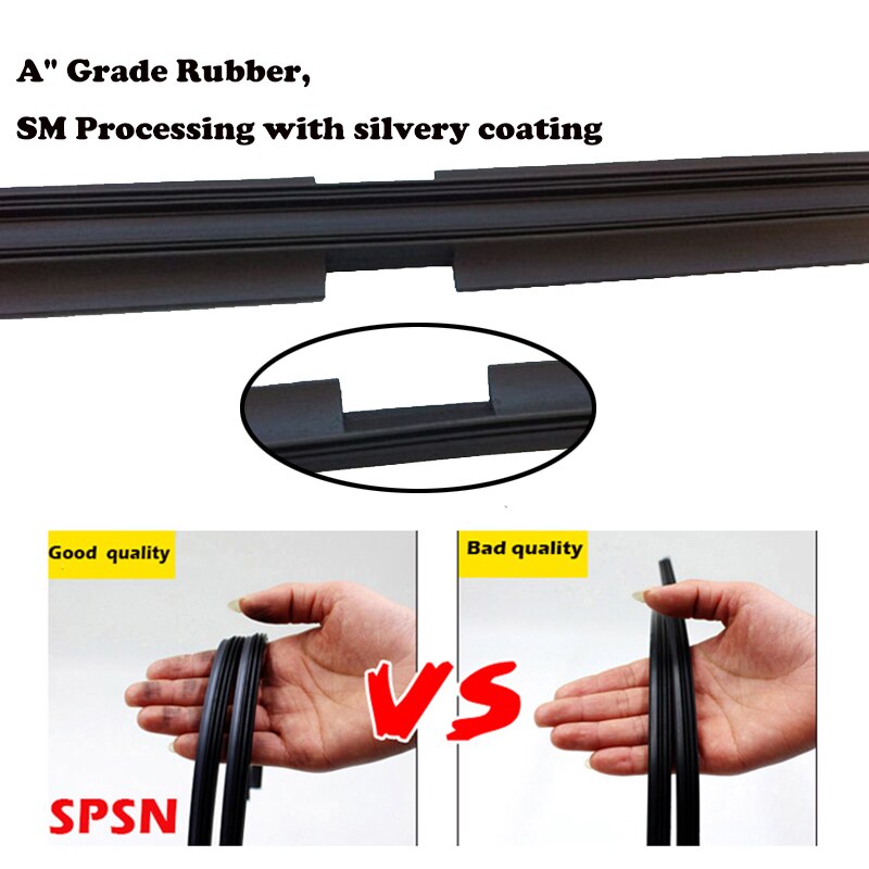 2Pcs 26" 8mm Rubber Refills Front Wiper Refill Windscreen Windshield For Wiper with Retaining clip Car Auto