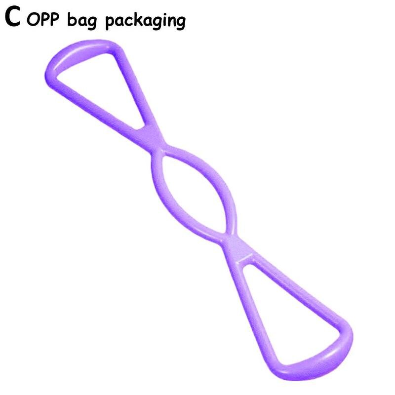 TPR Resistance Bands 8 Rally Beautiful Back Open Shoulders Chest Expansion Yoga Elastic Band High Elastic Fitness Equipment: Purple