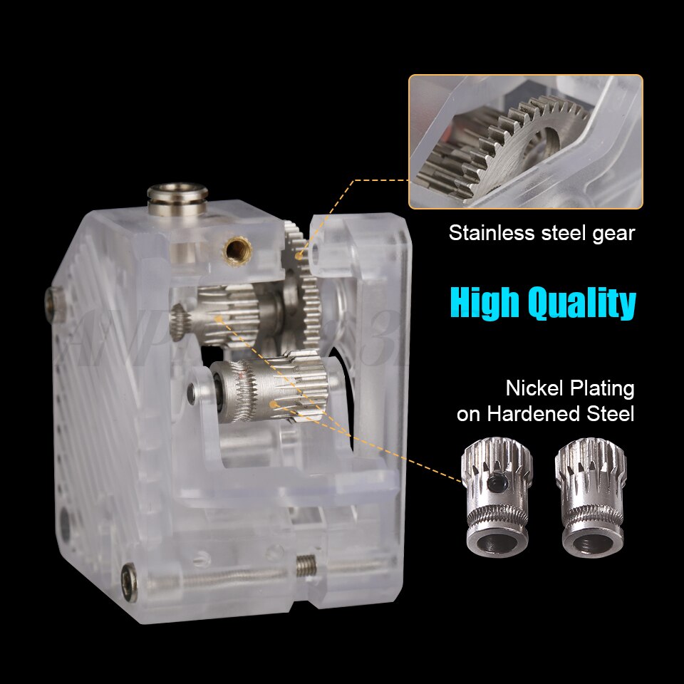 Extrusora DDE de doble accionamiento, extrusora Bowd DDG clonada Btech para impresora 3D Mk8 Anet A8 Cr-10 Prusa I3 Mk3 Ender 3