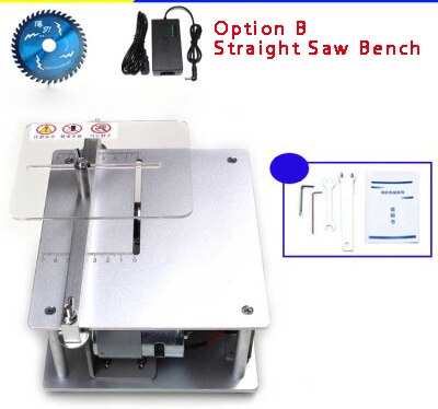 Mini Table Saw Handmade Woodworking Bench Saw DIY Hobby Model Crafts Cutting Tool Max 5000 RPM: Stgraigh saw bench