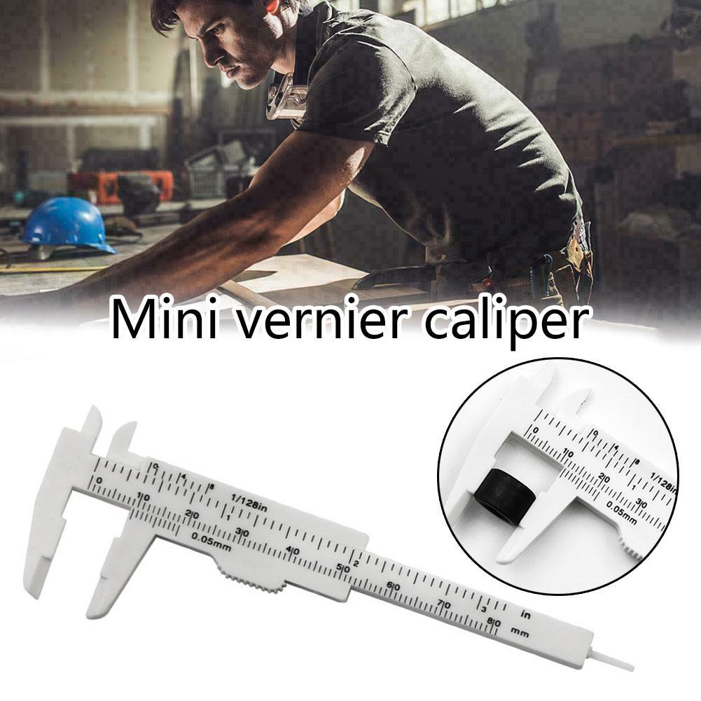 80mm Mini manual measurement Plastic Sliding Vernier Caliper Gauge Measure Tool Ruler Micrometer