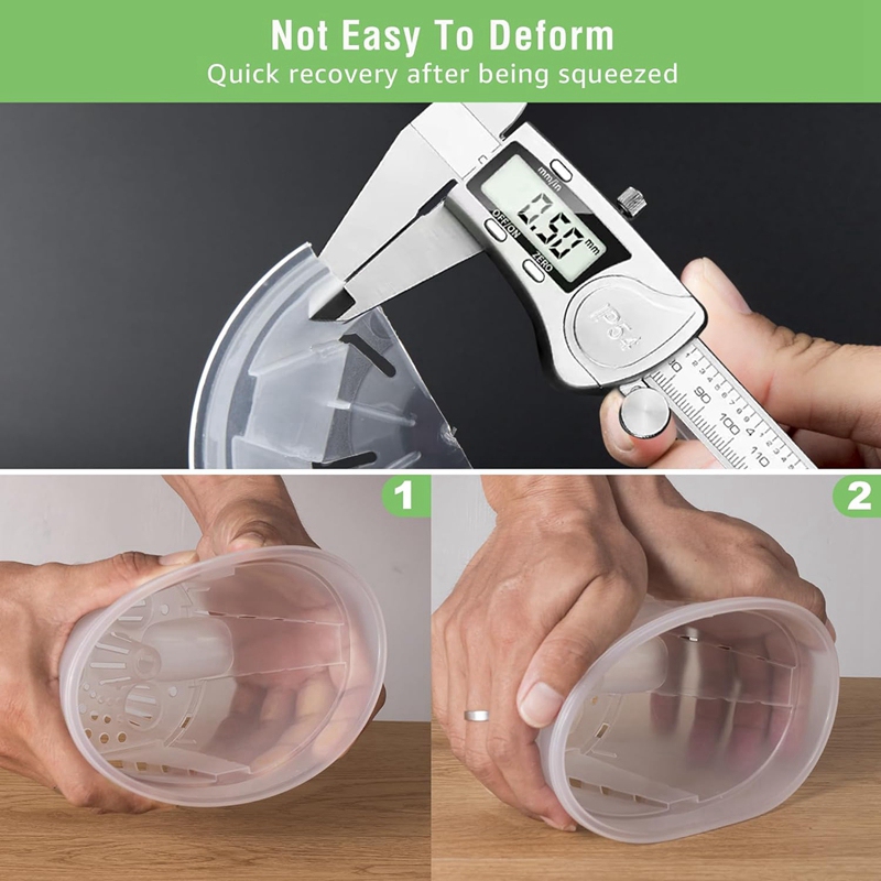 Macetas de plástico transparente de 6 pulgadas para plantas de vivero, macetas de jardín de plástico, macetas de autorriego, 5 paquetes con reserva profunda