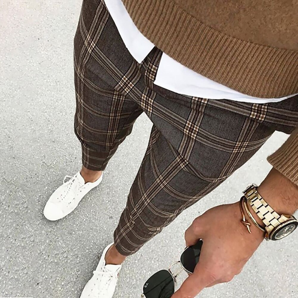 Casual Plaid Pants