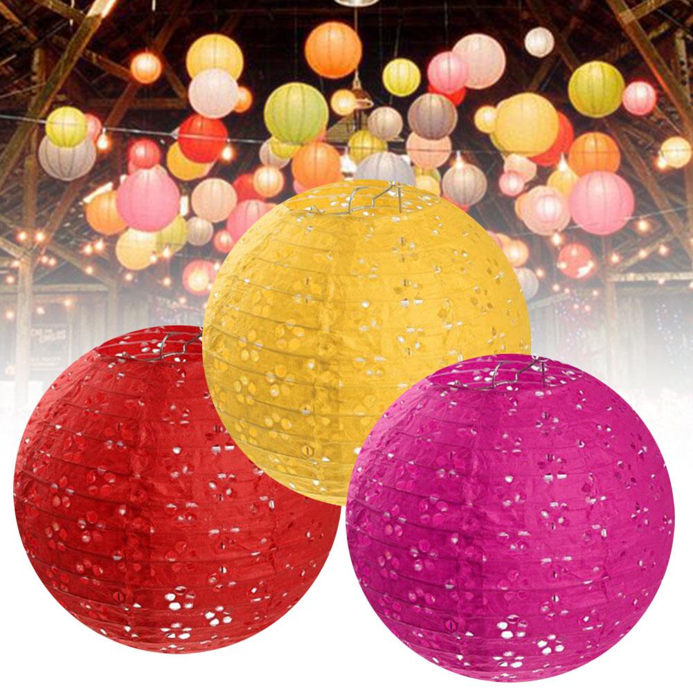 8/12 tommer runde kinesiske papirlanterner lampe fødselsdag bryllup dekoration håndværk gør-det-selv lampion hængende bold festartikler