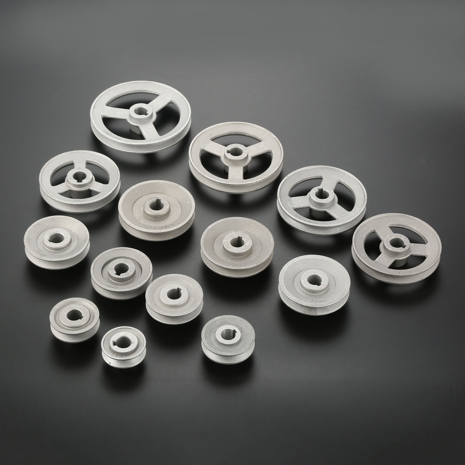 1Pc Aluminum Industrial Sewing Machine Timming Transfer Wheel Pulley Belt Motor Clutch Slow Speed Reducing Multi Size 45mm-120mm