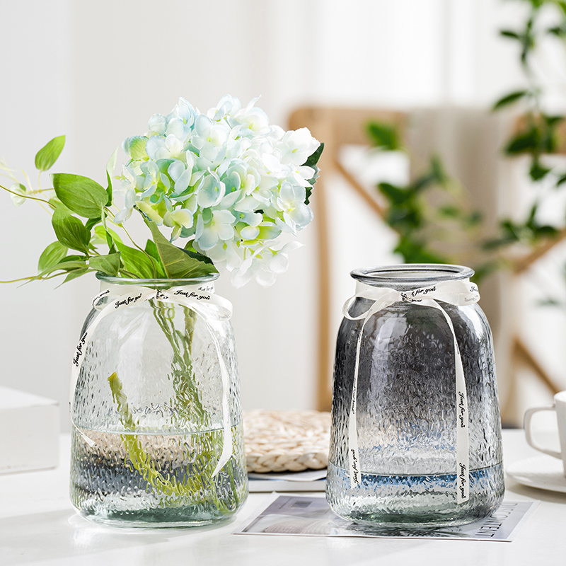 Machepot-jarrón de cristal con degradado para decoración del hogar, maceta creativa para flores, vasos para plantas, mesa y Escritorio