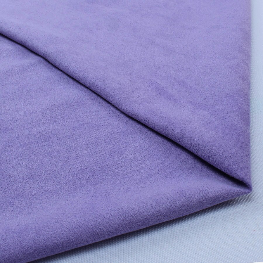 Jednolity kolor Faux zamsz Cienka tkanina satynowa podkładka robić odzieży Odzież Mikro zamsz Materiał Torby Buty sofa Pokrowiec Poduszka: Ciemny fioletowy