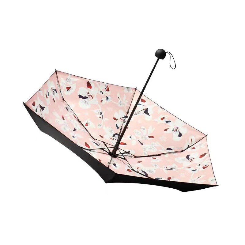 Petit parasol Portable couleur bonbon, 50% de réduction, Protection solaire pour femmes, Protection contre la pluie et le soleil, double usage