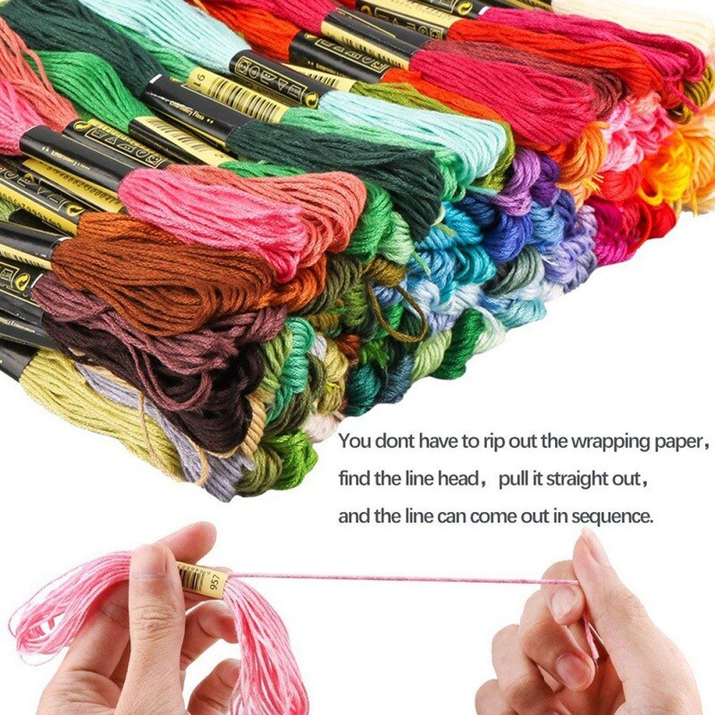36/50/100 strengen garen in verschillende kleuren voor borduren, kruisnaaldbreien, armbanden, handborduuraccessoires m