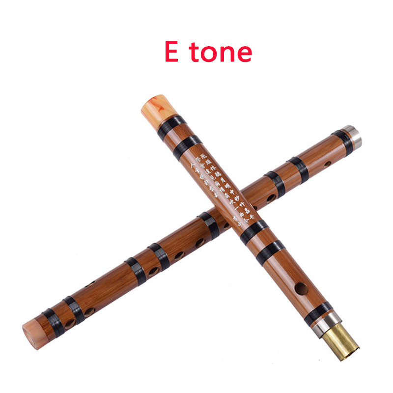 Fluit Bamboe Chinese Traditionele Muziekinstrumenten Bamboe Dizi Fluit Voor Beginner C D E F G Sleutel: E tone