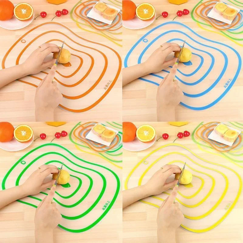 Bloques de cortar antideslizantes para cocina, tabla de cortar Flexible, tablas de cortar de plástico, clasificación, herramienta de cocina, 4 Uds.