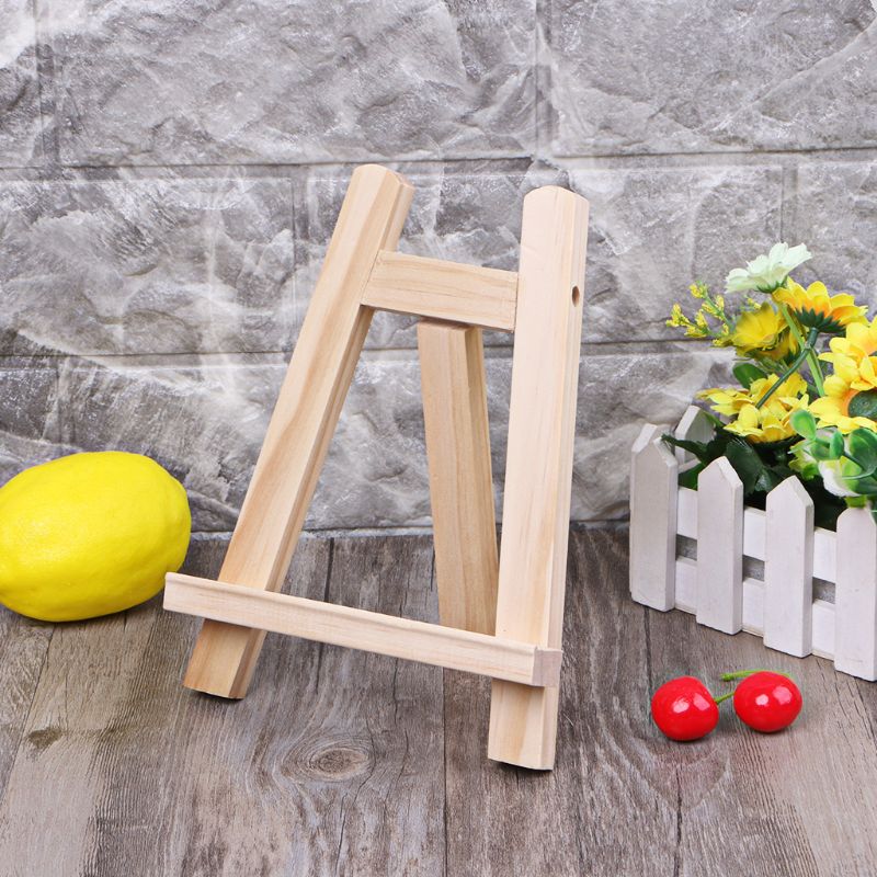 Mini Künstler Holz Staffelei Holz Stand Anzeige Halfter Für Party Dekoration 15*20cm Triange Staffelei