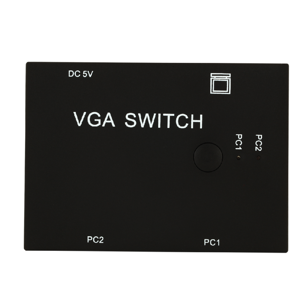 2 In 1 Out Switcher 2 Poort Vga Switch Box Vga Voor Consoles Set-Top Boxes 2 Hosts delen 1 Display Notebook Projector Computer
