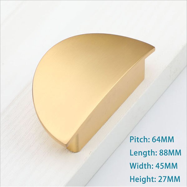 Half Round Drawer Knob Kitchen Cabinet Handles Door Pull Gold Black Copper Brushed Matte Zinc Alloy Triangle Furniture Hardware: G