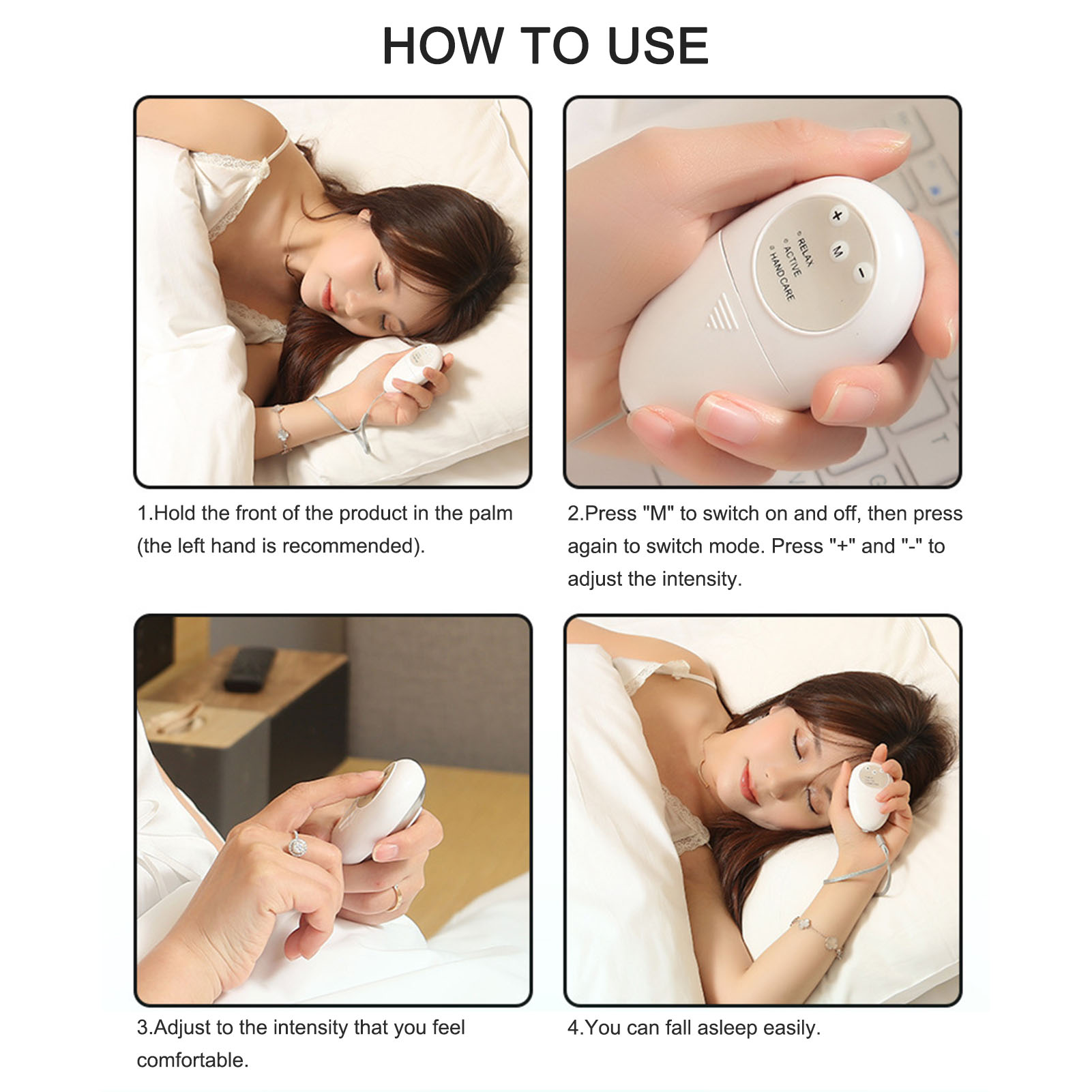 Micro-current Intelligent Hypnosis Instrument Portable Handheld Sleeping Machine Sleep Aid for Promoting Deep Sleep Chargeable
